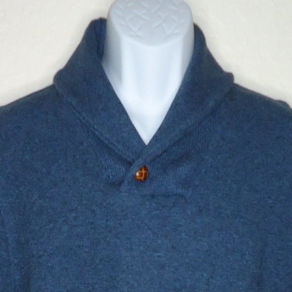 Tasso Elba* Men's Long Sleeve Straight Hem Shawl Collar Ribbed Sweater~ Large - Picture 8 of 9